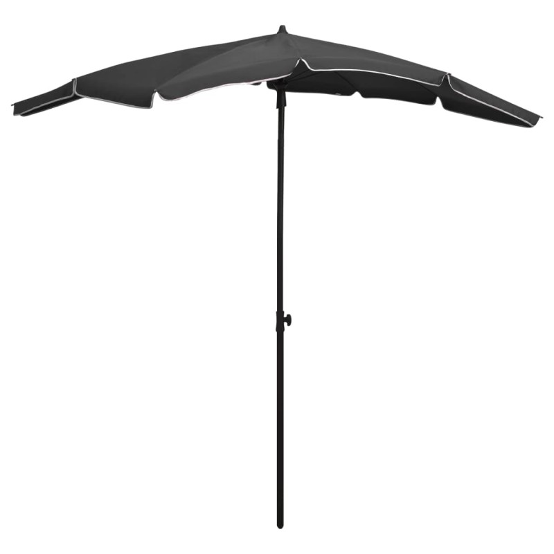 Sonnenschirm mit Mast 200x130 cm Anthrazit Sonnenschirm mit Mast 200x130 cm Anthrazit