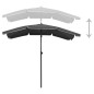 Sonnenschirm mit Mast 200x130 cm Anthrazit Sonnenschirm mit Mast 200x130 cm Anthrazit