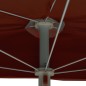 Halb-Sonnenschirm mit Mast 180x90 cm Terracotta-Rot Halb-Sonnenschirm mit Mast 180x90 cm Terracotta-Rot
