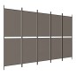 5-tlg. Paravent Anthrazit 250x180 cm Stoff 5-tlg. Paravent Anthrazit 250x180 cm Stoff
