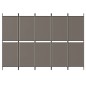 5-tlg. Paravent Anthrazit 250x180 cm Stoff 5-tlg. Paravent Anthrazit 250x180 cm Stoff
