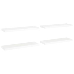 Schwebende Wandregale 4 Stk. Weiß 80x23,5x3,8cm MDF
