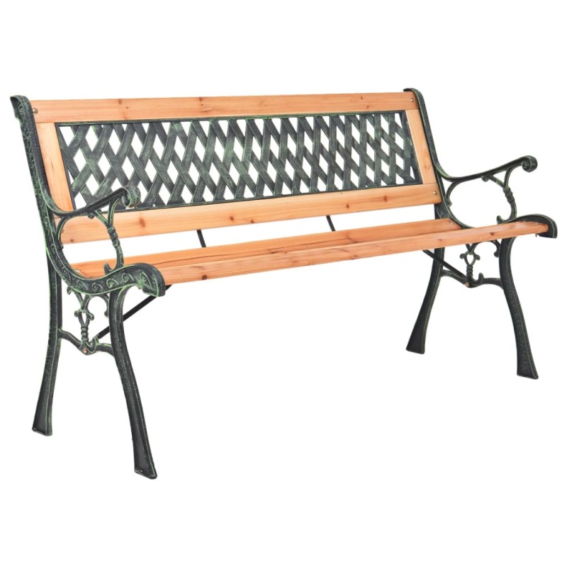 Gartenbank 116 cm Gusseisen und Massivholz Tanne Gartenbank 116 cm Gusseisen und Massivholz Tanne