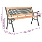 Gartenbank 116 cm Gusseisen und Massivholz Tanne Gartenbank 116 cm Gusseisen und Massivholz Tanne