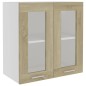 Hängeglasschrank Sonoma-Eiche 60x31x60 cm Holzwerkstoff Hängeglasschrank Sonoma-Eiche 60x31x60 cm Holzwerkstoff