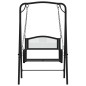 Hollywoodschaukel 124 cm Schwarz Stahl Hollywoodschaukel 124 cm Schwarz Stahl