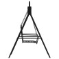 Hollywoodschaukel 124 cm Schwarz Stahl Hollywoodschaukel 124 cm Schwarz Stahl