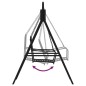 Hollywoodschaukel 124 cm Schwarz Stahl Hollywoodschaukel 124 cm Schwarz Stahl