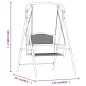 Hollywoodschaukel 124 cm Schwarz Stahl Hollywoodschaukel 124 cm Schwarz Stahl