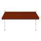 Einziehbare Markise Handbetrieben 350 cm Orange und Braun Einziehbare Markise Handbetrieben 350 cm Orange und Braun