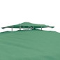 Pavillon mit Doppeldach Grün 3x3x2,68 m Stoff Pavillon mit Doppeldach Grün 3x3x2,68 m Stoff