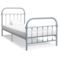 vidaXL Bettgestell Grau Metall 90×200 cm vidaXL Bettgestell Grau Metall 90×200 cm
