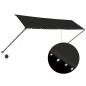 Einziehbare Markise mit LED 400×150 cm Anthrazit Einziehbare Markise mit LED 400×150 cm Anthrazit