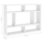 vidaXL Wandregal Weiß 75x16x55 cm Holzwerkstoff vidaXL Wandregal Weiß 75x16x55 cm Holzwerkstoff