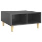 vidaXL Couchtisch Hochglanz-Grau 60x60x30 cm Holzwerkstoff vidaXL Couchtisch Hochglanz-Grau 60x60x30 cm Holzwerkstoff
