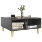 vidaXL Couchtisch Hochglanz-Grau 60x60x30 cm Holzwerkstoff vidaXL Couchtisch Hochglanz-Grau 60x60x30 cm Holzwerkstoff