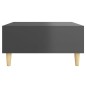 vidaXL Couchtisch Hochglanz-Grau 60x60x30 cm Holzwerkstoff vidaXL Couchtisch Hochglanz-Grau 60x60x30 cm Holzwerkstoff