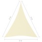 vidaXL Sonnensegel Oxford-Gewebe Dreieckig 3x4x4 m Creme vidaXL Sonnensegel Oxford-Gewebe Dreieckig 3x4x4 m Creme