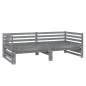 vidaXL Tagesbett Ausziehbar Grau Kiefer Massivholz 2x(90x200) cm vidaXL Tagesbett Ausziehbar Grau Kiefer Massivholz 2x(90x200) cm