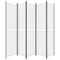 vidaXL 5-tlg. Paravent Weiß 250x220 cm Stoff vidaXL 5-tlg. Paravent Weiß 250x220 cm Stoff