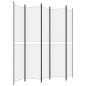 vidaXL 5-tlg. Paravent Weiß 250x220 cm Stoff vidaXL 5-tlg. Paravent Weiß 250x220 cm Stoff