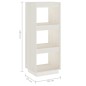 Bücherregal/Raumteiler Weiß 40x35x103 cm Massivholz Kiefer Bücherregal/Raumteiler Weiß 40x35x103 cm Massivholz Kiefer