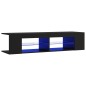 TV-Schrank mit LED-Leuchten Schwarz 135x39x30 cm TV-Schrank mit LED-Leuchten Schwarz 135x39x30 cm