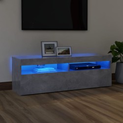vidaXL TV-Schrank mit LED-Beleuchtung Betongrau 120x35x40 cm