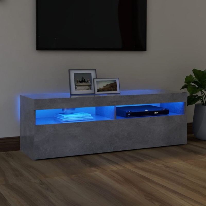 vidaXL TV-Schrank mit LED-Beleuchtung Betongrau 120x35x40 cm vidaXL TV-Schrank mit LED-Beleuchtung Betongrau 120x35x40 cm