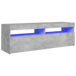 vidaXL TV-Schrank mit LED-Beleuchtung Betongrau 120x35x40 cm
