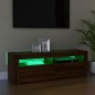 TV-Schrank mit LED-Leuchten Braun Eichen-Optik 120x35x40 cm TV-Schrank mit LED-Leuchten Braun Eichen-Optik 120x35x40 cm