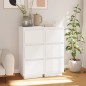 Sideboards 2 Stk. Weiß 32x34x75 cm Massivholz Kiefer Sideboards 2 Stk. Weiß 32x34x75 cm Massivholz Kiefer