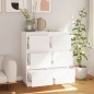 Sideboards 2 Stk. Weiß 32x34x75 cm Massivholz Kiefer Sideboards 2 Stk. Weiß 32x34x75 cm Massivholz Kiefer