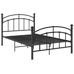 vidaXL Bettgestell Schwarz Metall 120x200 cm