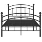 vidaXL Bettgestell Schwarz Metall 120x200 cm vidaXL Bettgestell Schwarz Metall 120x200 cm
