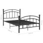 vidaXL Bettgestell Schwarz Metall 120x200 cm vidaXL Bettgestell Schwarz Metall 120x200 cm