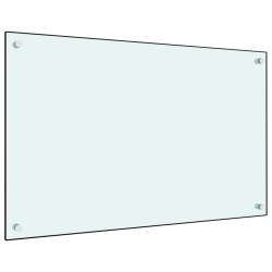 Küchenrückwand Weiß 80x50 cm Hartglas