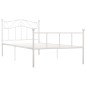 Bettgestell Weiß Metall 100×200 cm Bettgestell Weiß Metall 100×200 cm