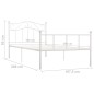 Bettgestell Weiß Metall 100×200 cm Bettgestell Weiß Metall 100×200 cm