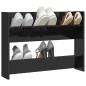 Wand-Schuhschrank Hochglanz-Schwarz 80x18x60 cm Holzwerkstoff Wand-Schuhschrank Hochglanz-Schwarz 80x18x60 cm Holzwerkstoff