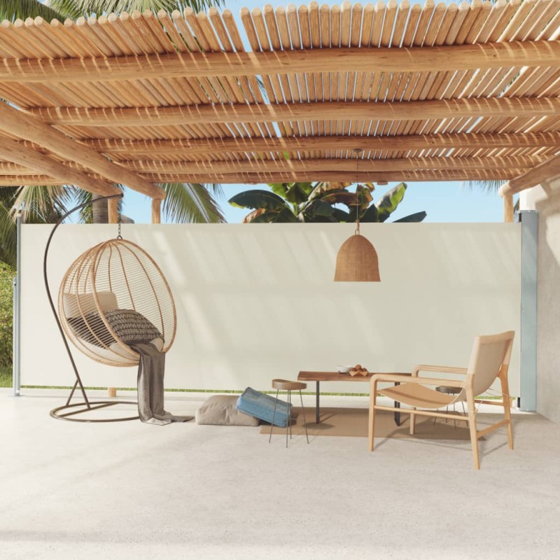 vidaXL Seitenmarkise Ausziehbar 180x600 cm Creme vidaXL Seitenmarkise Ausziehbar 180x600 cm Creme