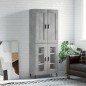 Highboard Betongrau 69,5x34x180 cm Holzwerkstoff Highboard Betongrau 69,5x34x180 cm Holzwerkstoff