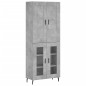 Highboard Betongrau 69,5x34x180 cm Holzwerkstoff Highboard Betongrau 69,5x34x180 cm Holzwerkstoff