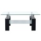 Couchtisch Schwarz Transparent 95x55x40 cm Hartglas Couchtisch Schwarz Transparent 95x55x40 cm Hartglas