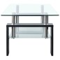 Couchtisch Schwarz Transparent 95x55x40 cm Hartglas Couchtisch Schwarz Transparent 95x55x40 cm Hartglas