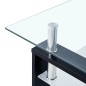 Couchtisch Schwarz Transparent 95x55x40 cm Hartglas Couchtisch Schwarz Transparent 95x55x40 cm Hartglas