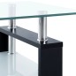 Couchtisch Schwarz Transparent 95x55x40 cm Hartglas Couchtisch Schwarz Transparent 95x55x40 cm Hartglas