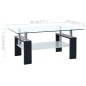 Couchtisch Schwarz Transparent 95x55x40 cm Hartglas Couchtisch Schwarz Transparent 95x55x40 cm Hartglas