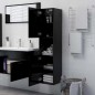 Badezimmerschrank Schwarz 30x30x130 cm Holzwerkstoff Badezimmerschrank Schwarz 30x30x130 cm Holzwerkstoff