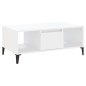 Couchtisch Weiß 90x50x36,5 cm Holzwerkstoff Couchtisch Weiß 90x50x36,5 cm Holzwerkstoff